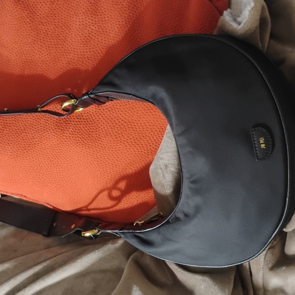 JW PEI Black Crescent Shoulder Bag